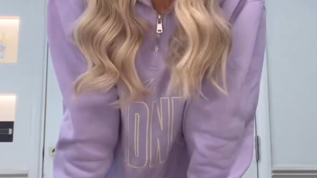 Mayfair Choose Kindness Half-Zip Sweatshirt as seen on Chloe Meadows