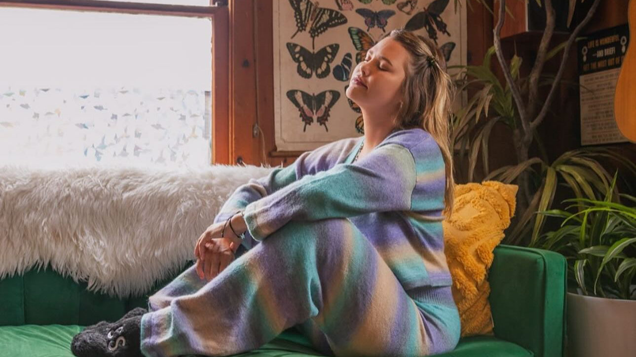 Nicole Kay Clark chills in Beach Riot Loungewear - Spoiled Brat