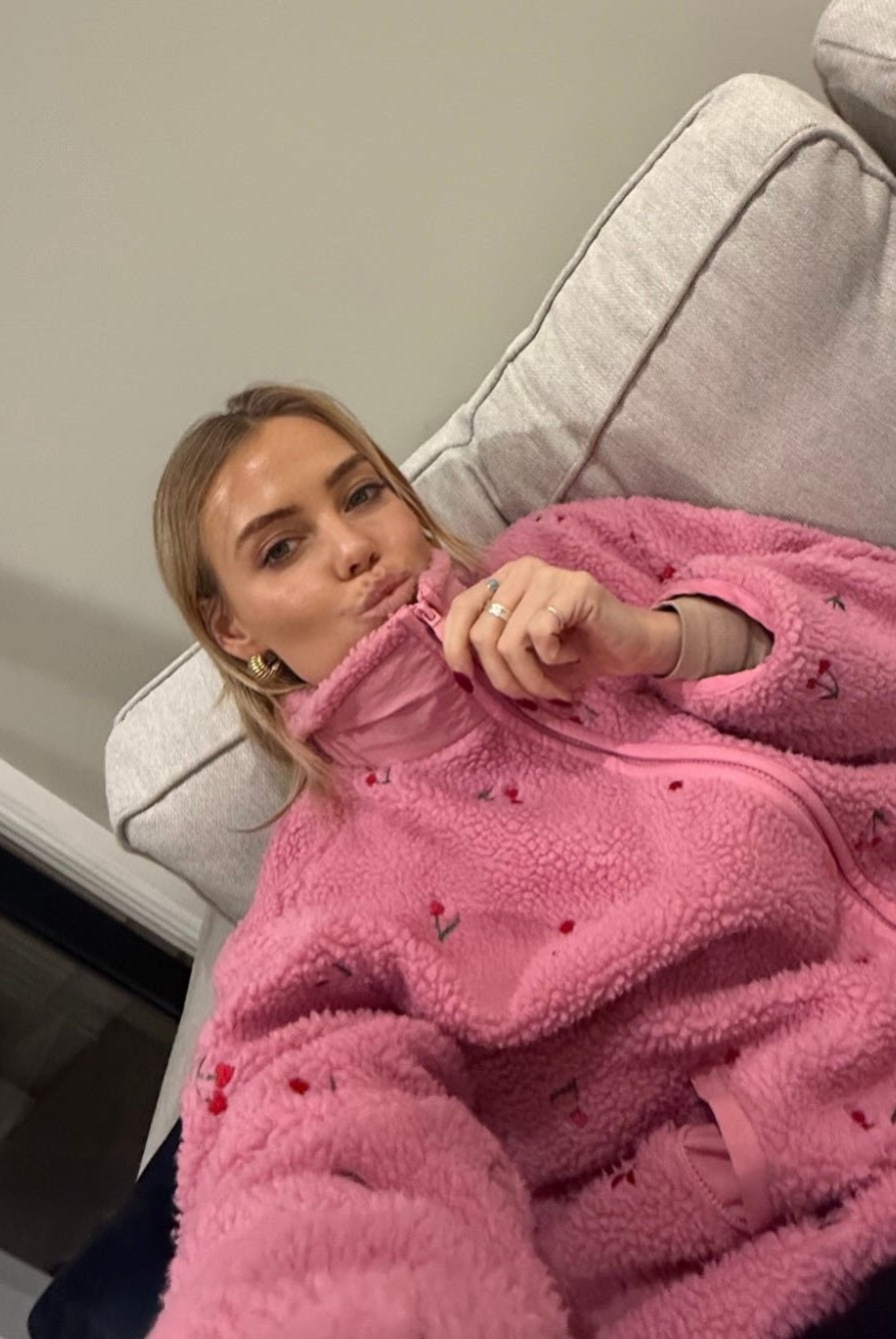 TOWIES Chloe Meadows wears Beach Riot Fleece - Spoiled Brat