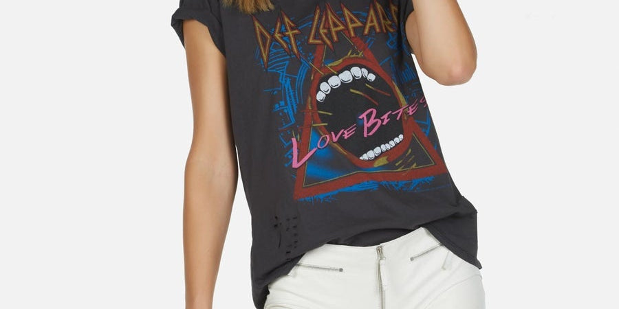 shop womens def leppard merchandise online, shop official band tees, and rock band tshirts by daydreamer la & lauren moshi in our online store