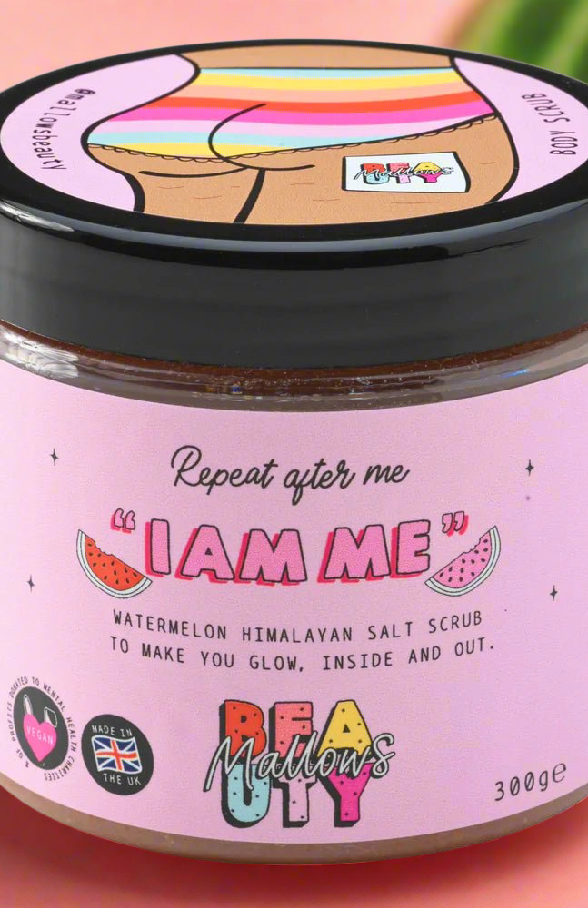 Mallows Beauty Watermelon Pink Himalayan Body Scrub Beauty Kit by Mallows Beauty as seen on celebrities