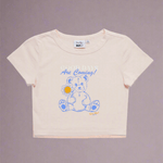 Samii Ryan x Smileyworld® Good Days Baby Tee T-Shirt by Samii Ryan as seen on celebrities