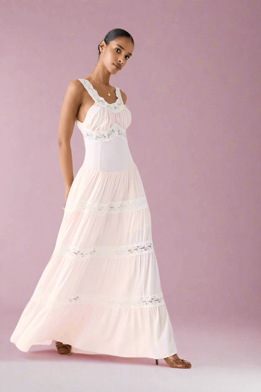 Frankies Bikinis Dakota Maxi Dress in Sweet Dreams Maxi Dress by Frankies Bikinis as seen on celebrities