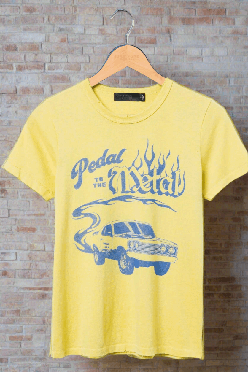 Junk Food Pedal to the Metal Tee T-Shirt by Junk Food as seen on celebrities