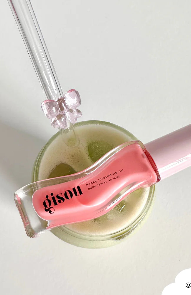 Coconut Lane Glass Straw with Pink Bows Straws by Coconut Lane as seen on celebrities