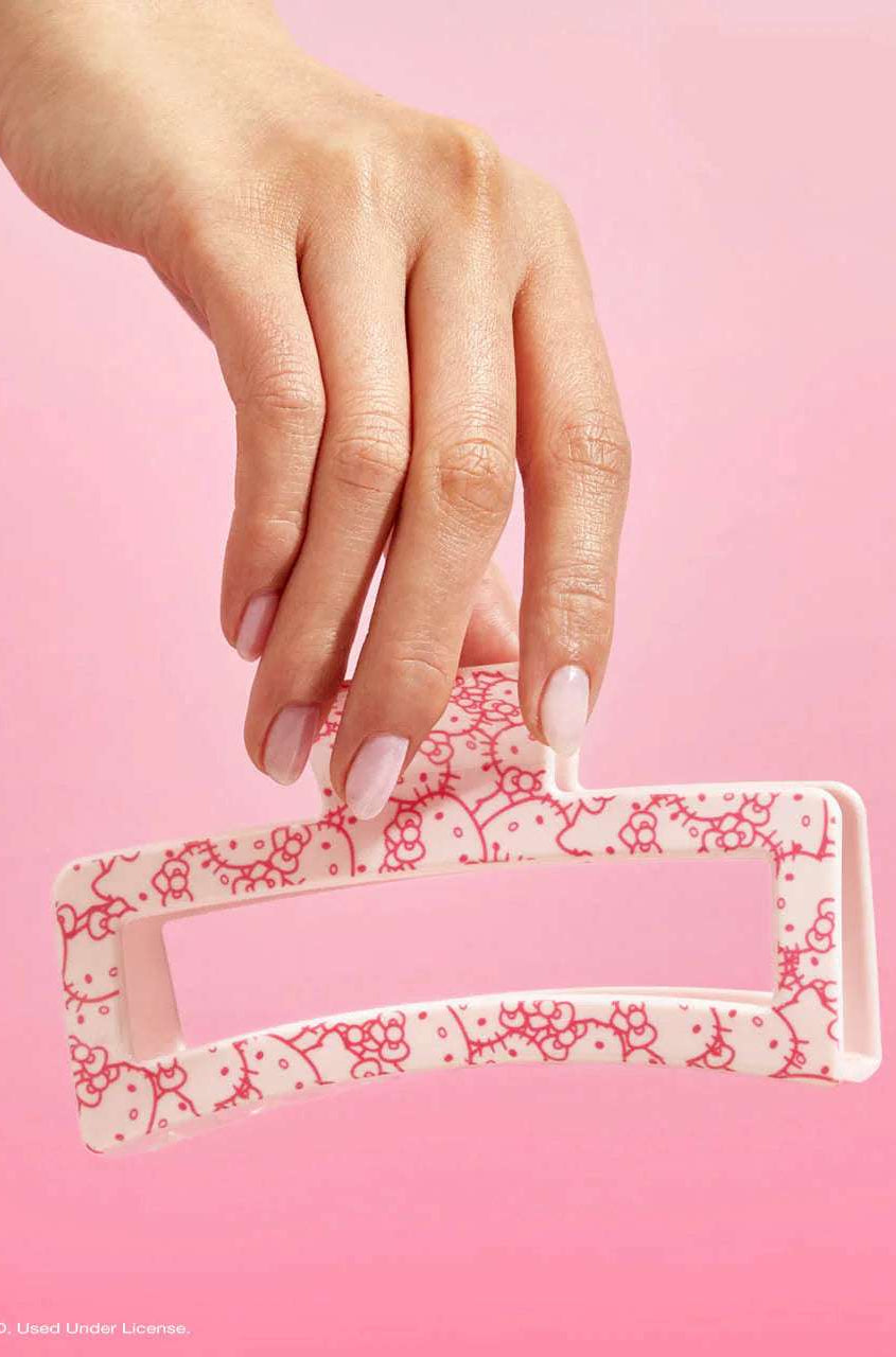 Hello Kitty x Kitsch Recycled Plastic Jumbo Open Shape Claw Clip Hair Band by Kitsch as seen on celebrities