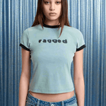 The Ragged Priest Blur Baby Tee Top by The Ragged Priest as seen on celebrities