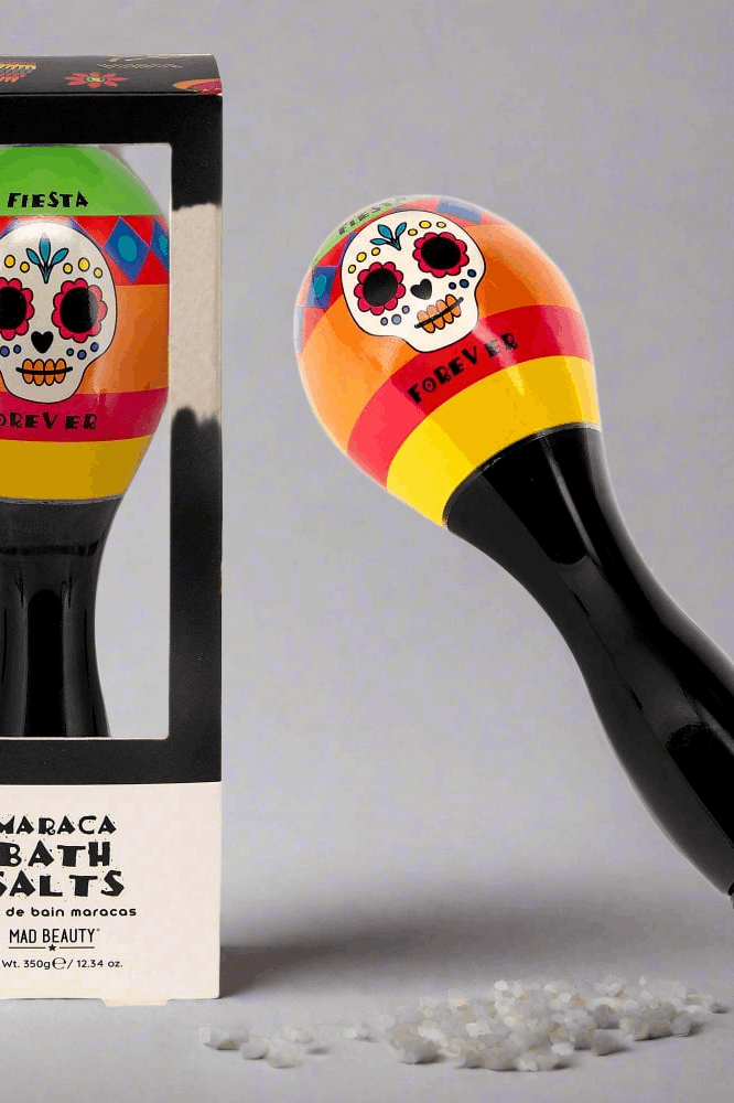 MAD Beauty Fiesta Forever Bath & Body Salts Maraca Bath Bombs by Mad Beauty as seen on celebrities