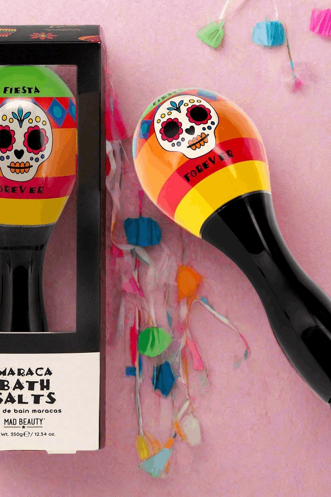 MAD Beauty Fiesta Forever Bath & Body Salts Maraca Bath Bombs by Mad Beauty as seen on celebrities