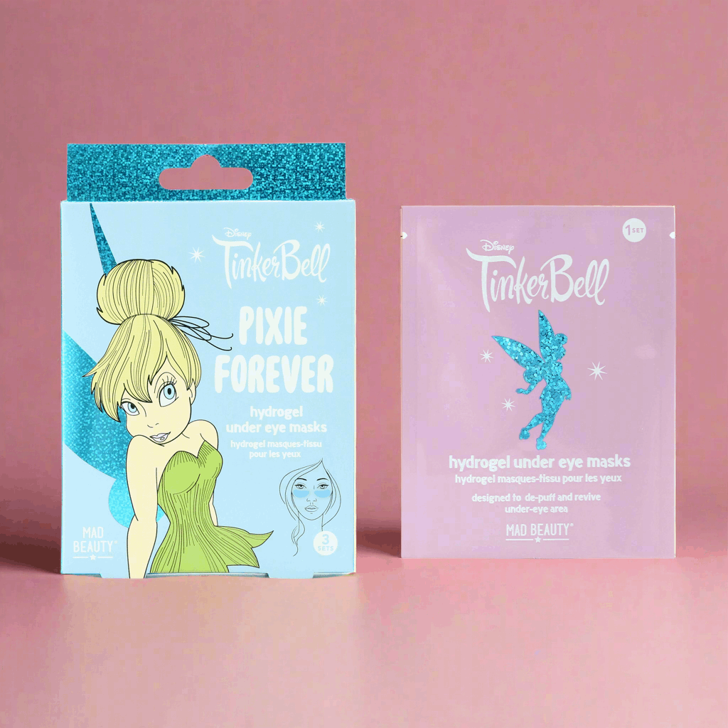 Disney TinkerBell Pixie Perfection Hydrogel Under Eye Patches Eye Pads by Mad Beauty as seen on celebrities