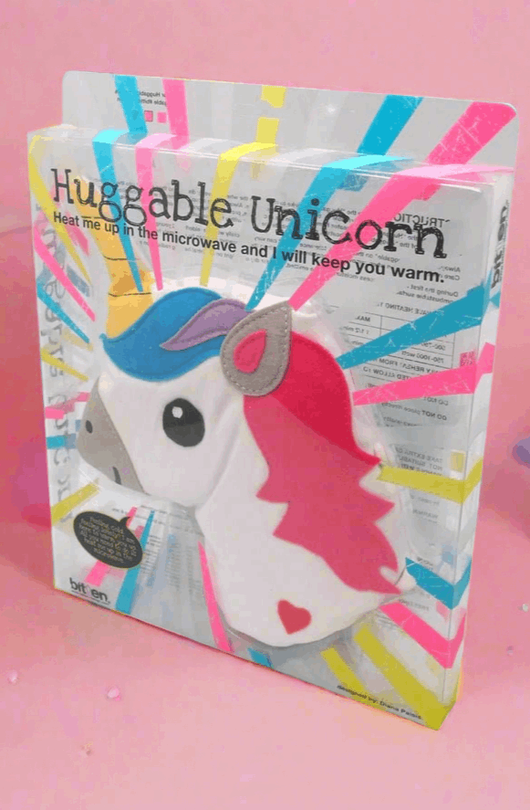 Bitten Design Huggable Unicorn Head Hot Water Bottle by Bitten as seen on celebrities