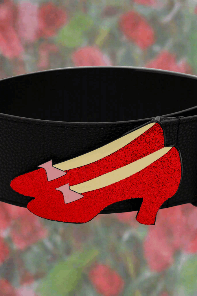 Buckle Down Wizard Of Oz Ruby Slippers Enamel Belt Belt by Buckle Down Products as seen on celebrities