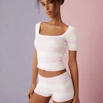 Frankies Bikinis Sunset Knit Ballet Shorts Shorts by Frankies Bikinis as seen on celebrities