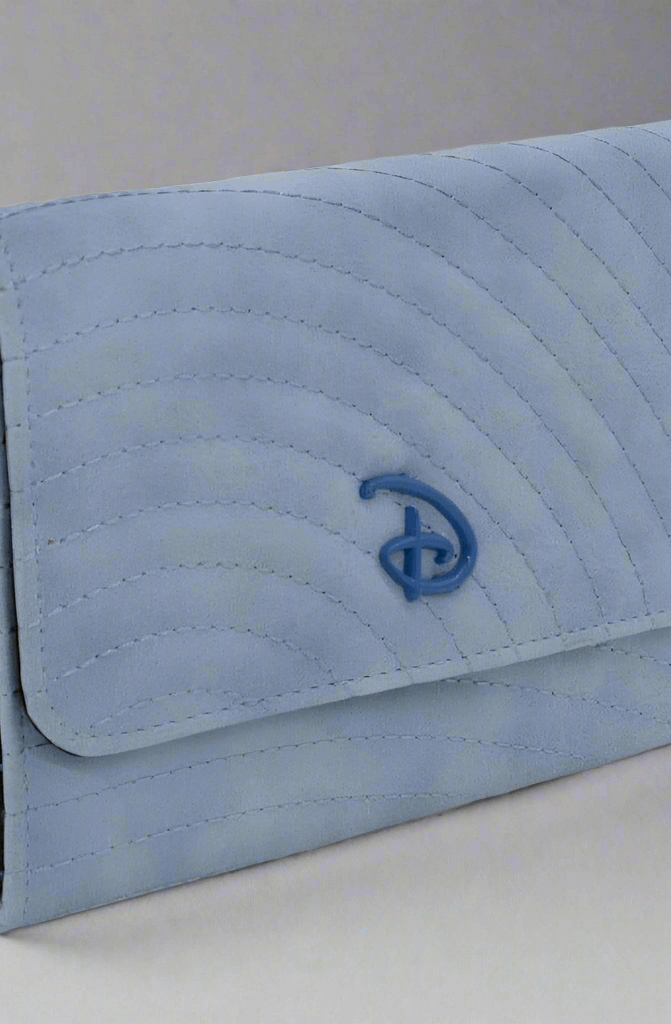 Buckle Down Disney Logo Sky Blue Fold Over Wallet Wallet by Buckle Down Products as seen on celebrities