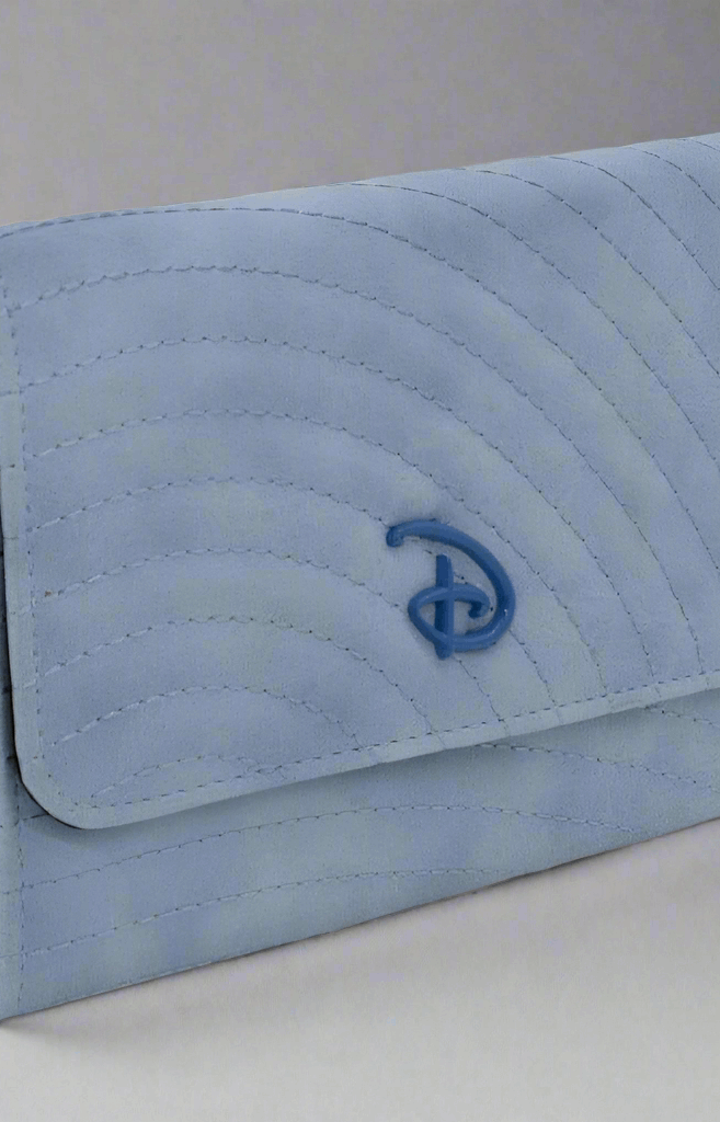 Buckle Down Disney Logo Sky Blue Fold Over Wallet Wallet by Buckle Down Products as seen on celebrities