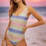 Beach Riot Reese One Piece Cotton Candy Ombre Shine Swimsuit Swimsuit by Beach Riot as seen on celebrities