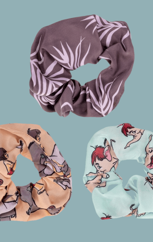 Disney The Jungle Book Hair Scrunchie Trio Hair Elastic by Mad Beauty as seen on celebrities