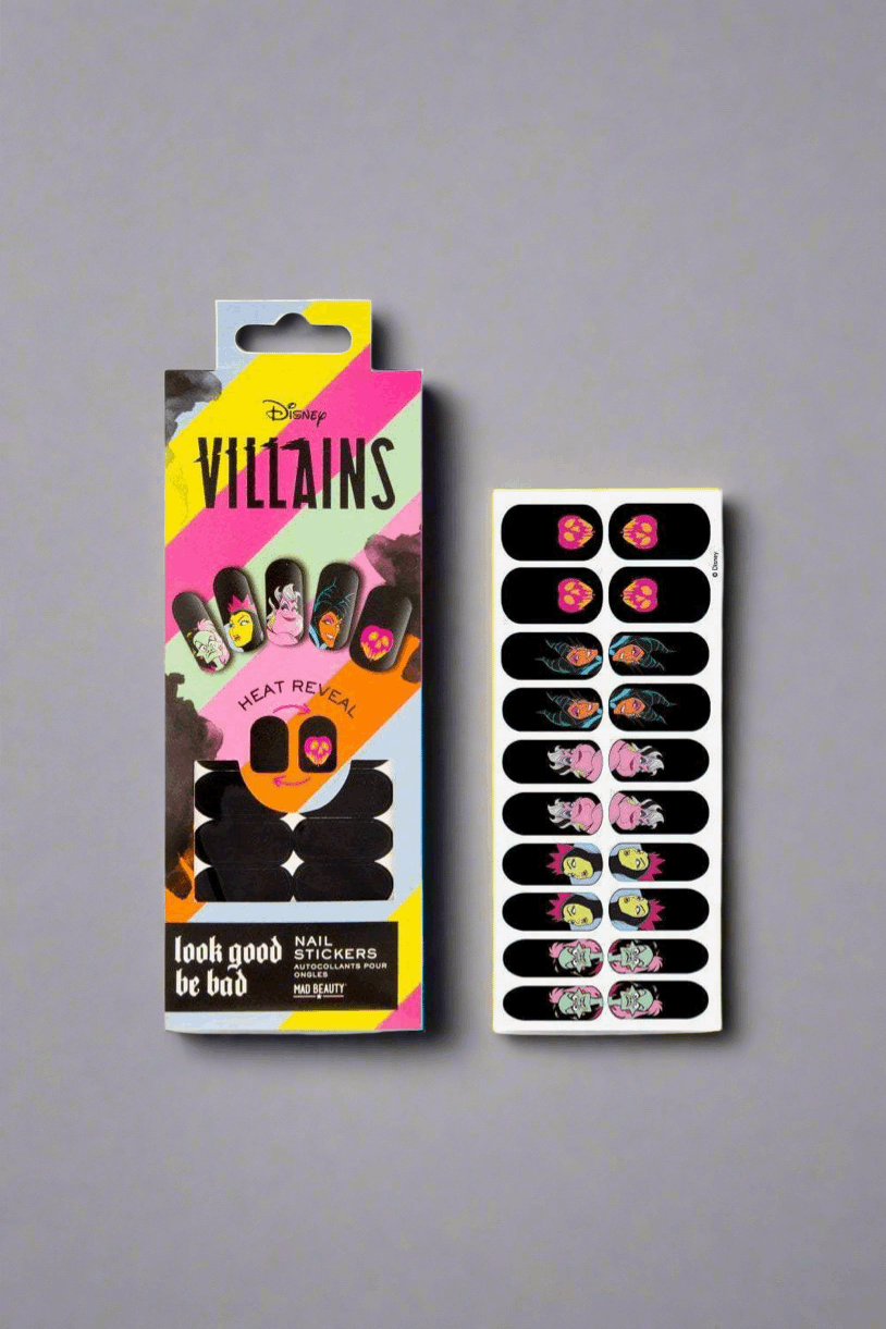 Mad Beauty Disney Pop Villains Heat Reveal Nail Stickers Nail Art by Mad Beauty as seen on celebrities