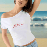 Frankies Bikinis Starlight Cotton Tee Top by Frankies Bikinis as seen on celebrities