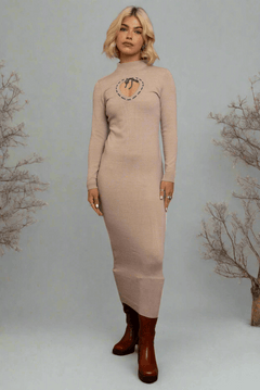 Daisy Street Cream Heart Cutout Midaxi Dress Maxi Dress by Daisy Street as seen on celebrities