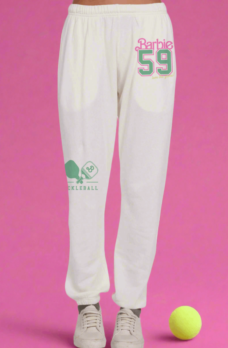 Lauren Moshi Chantria Barbie Pickleball Sweatpants Sweatpants by Lauren Moshi as seen on celebrities
