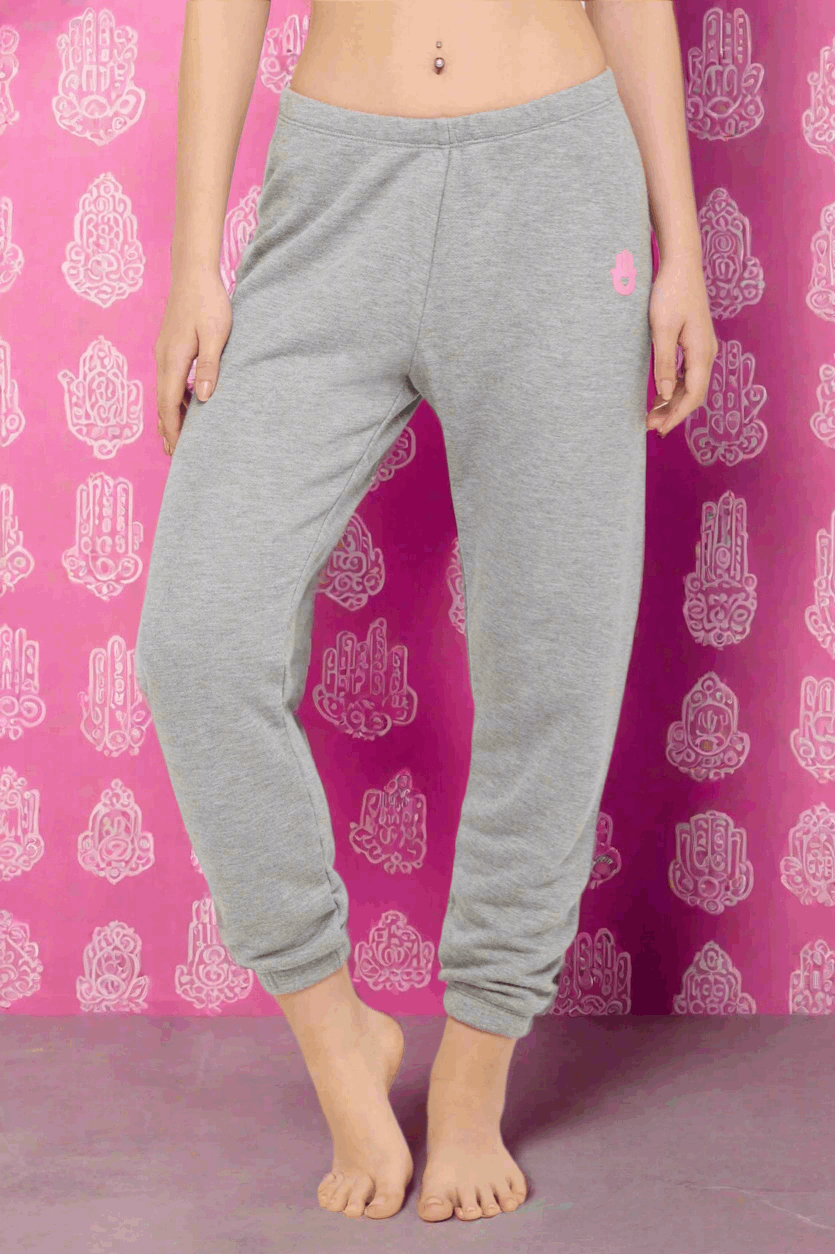 Spiritual Gangster Hamsa Luna Sweatpant Jogger Bottoms by Spiritual Gangster as seen on celebrities
