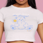 Samii Ryan x Smileyworld® Good Days Baby Tee T-Shirt by Samii Ryan as seen on celebrities