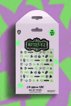 Warner Brothers Beetlejuice Nail Art Stickers Nail Polish by Mad Beauty as seen on celebrities