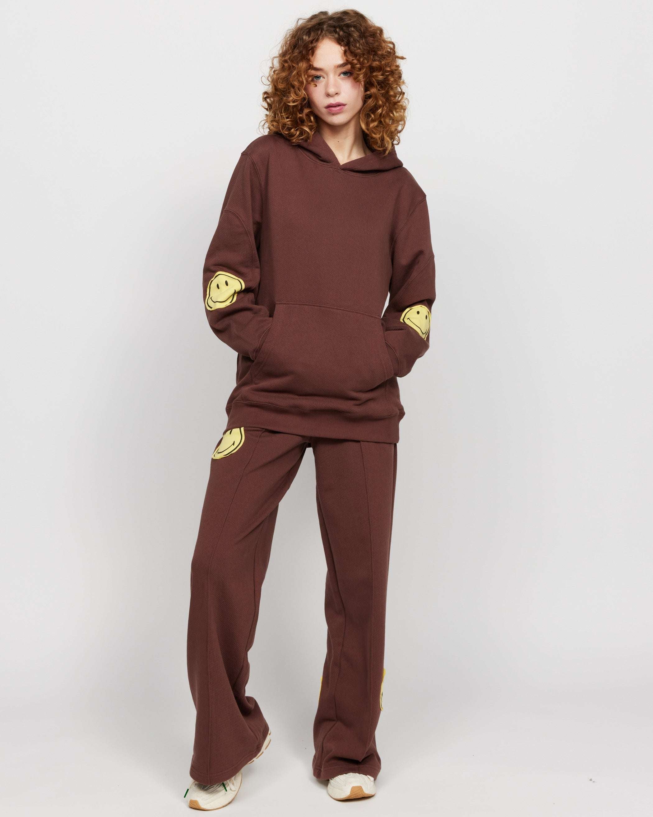 Samii Ryan Smiley® Oversized Hoodie Hooded Sweatshirt by Samii Ryan as seen on celebrities