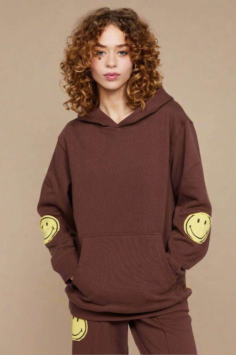 Samii Ryan Smiley® Oversized Hoodie Hooded Sweatshirt by Samii Ryan as seen on celebrities