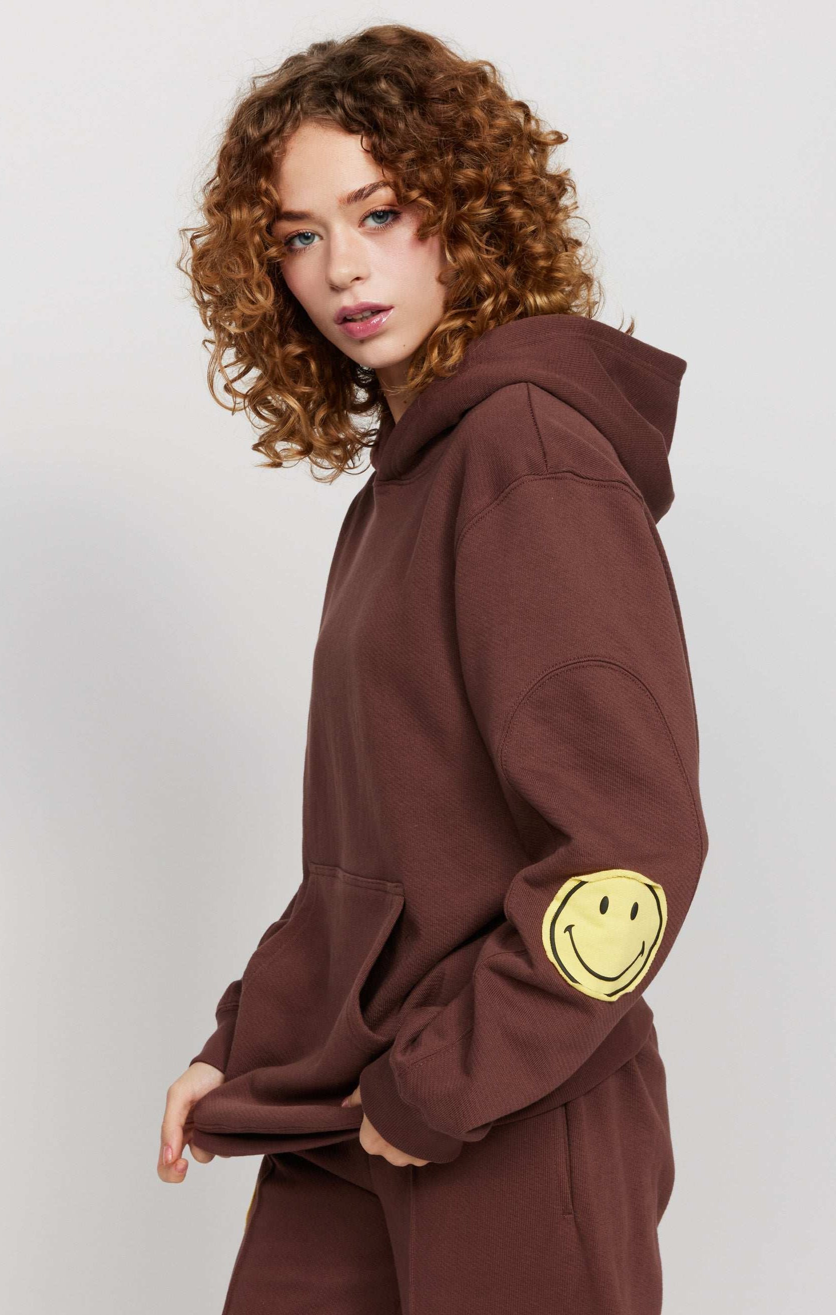 Samii Ryan Smiley® Oversized Hoodie Hooded Sweatshirt by Samii Ryan as seen on celebrities