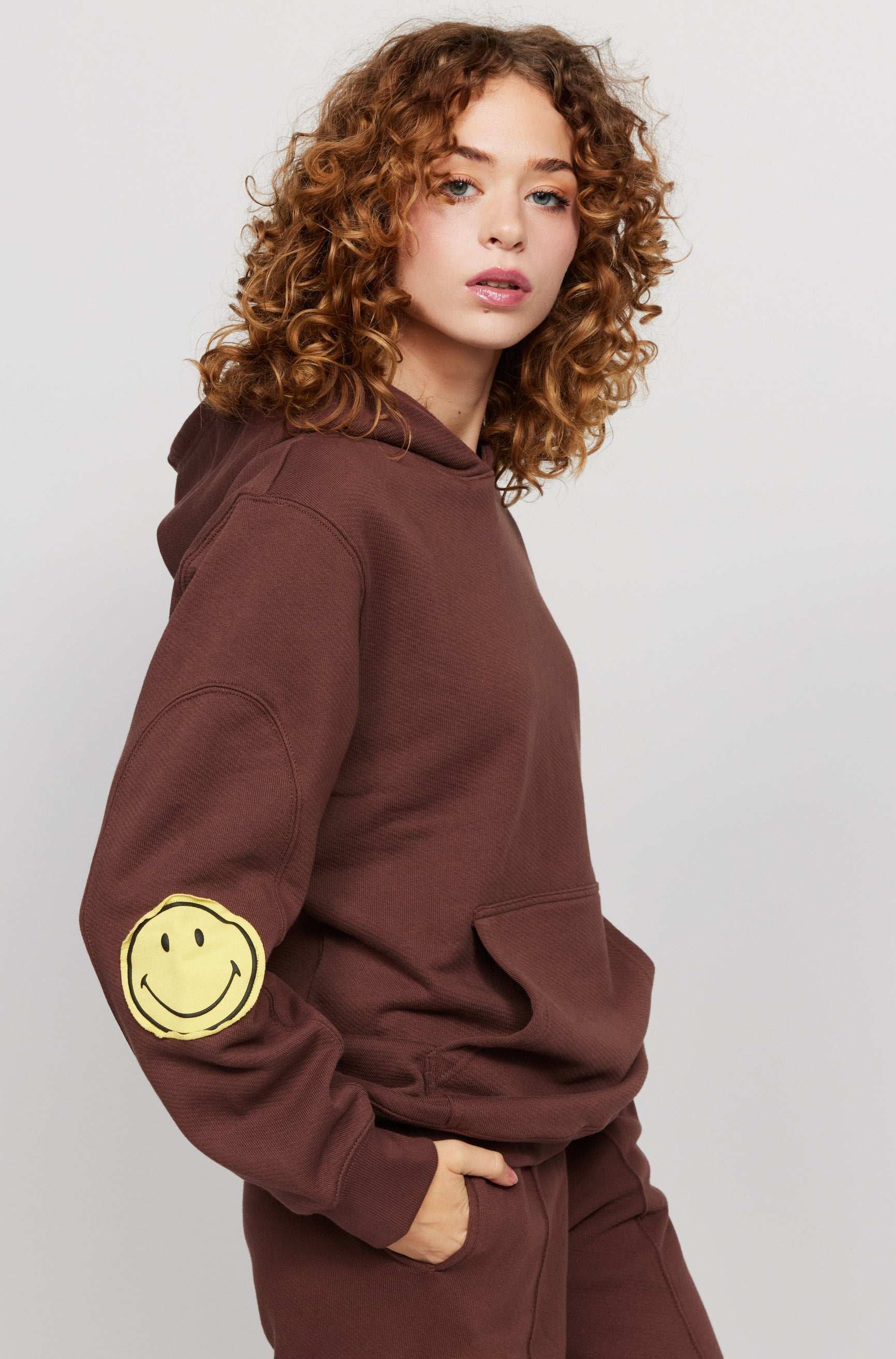 Samii Ryan Smiley® Oversized Hoodie Hooded Sweatshirt by Samii Ryan as seen on celebrities