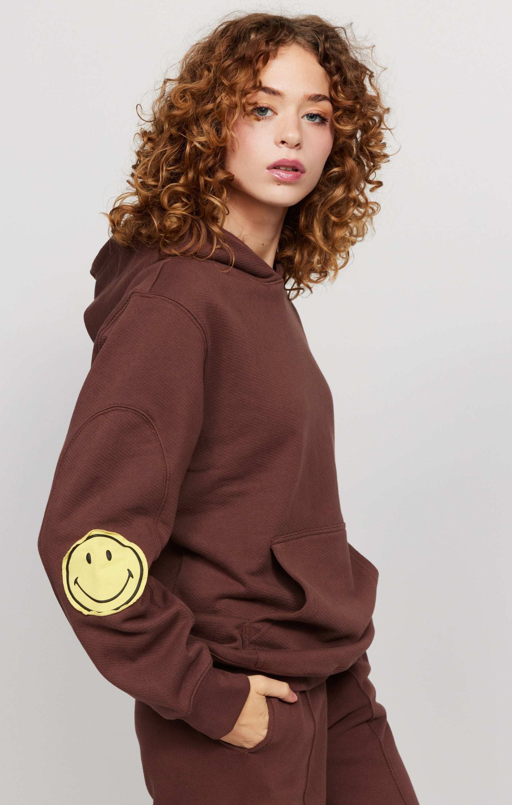 Samii Ryan Smiley® Oversized Hoodie Hooded Sweatshirt by Samii Ryan as seen on celebrities