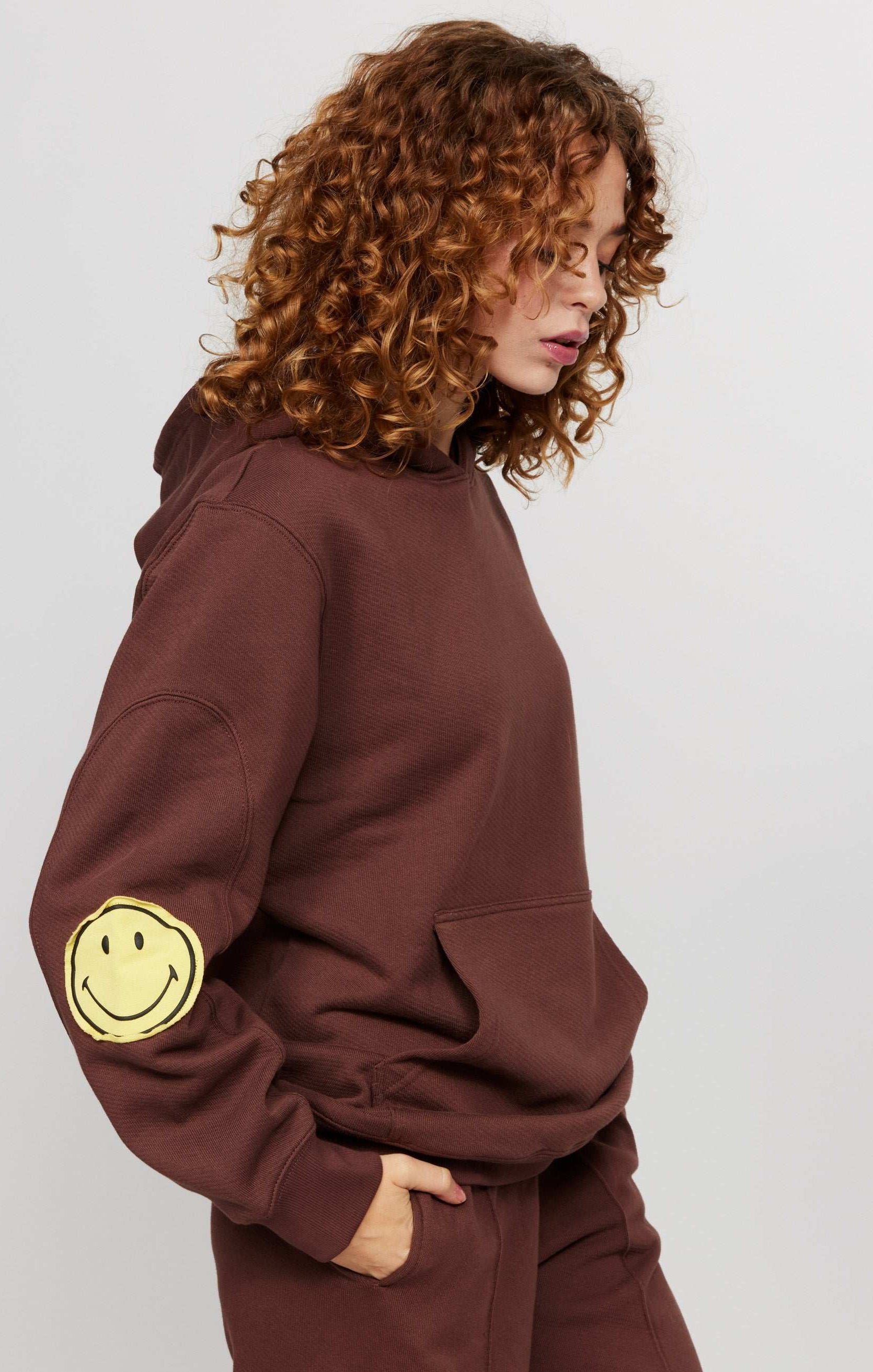 Samii Ryan Smiley® Oversized Hoodie Hooded Sweatshirt by Samii Ryan as seen on celebrities