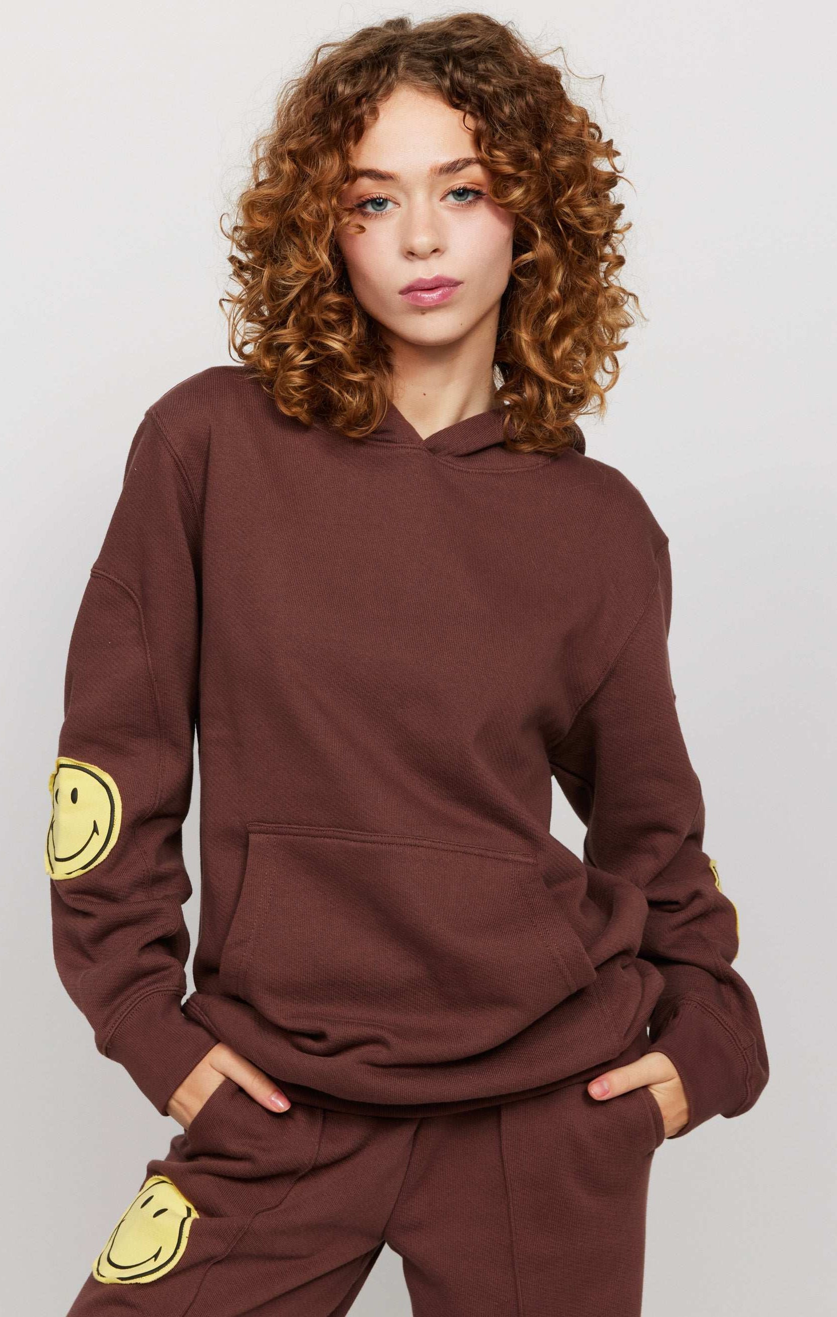 Samii Ryan Smiley® Oversized Hoodie Hooded Sweatshirt by Samii Ryan as seen on celebrities