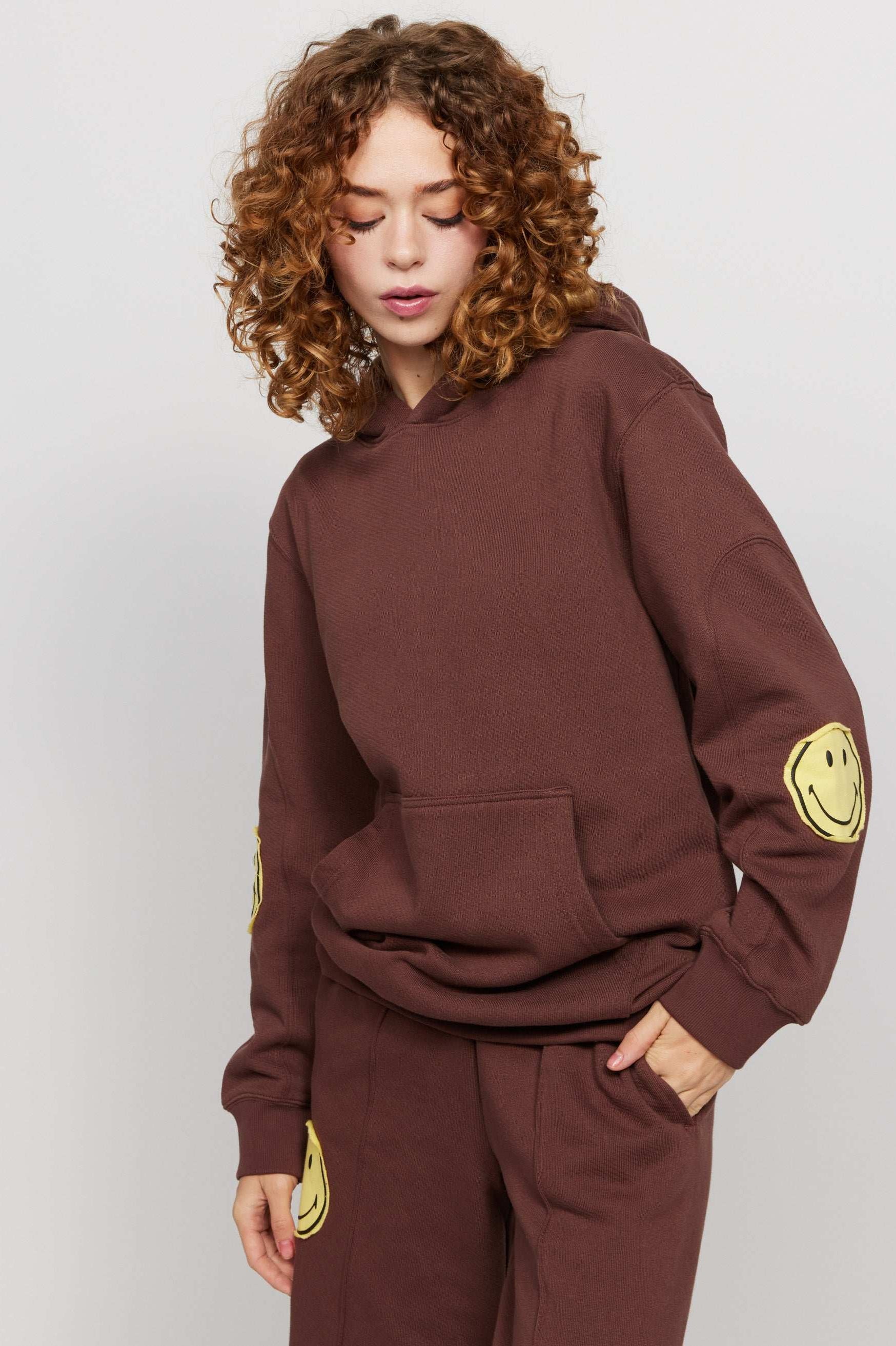 Samii Ryan Smiley® Oversized Hoodie Hooded Sweatshirt by Samii Ryan as seen on celebrities