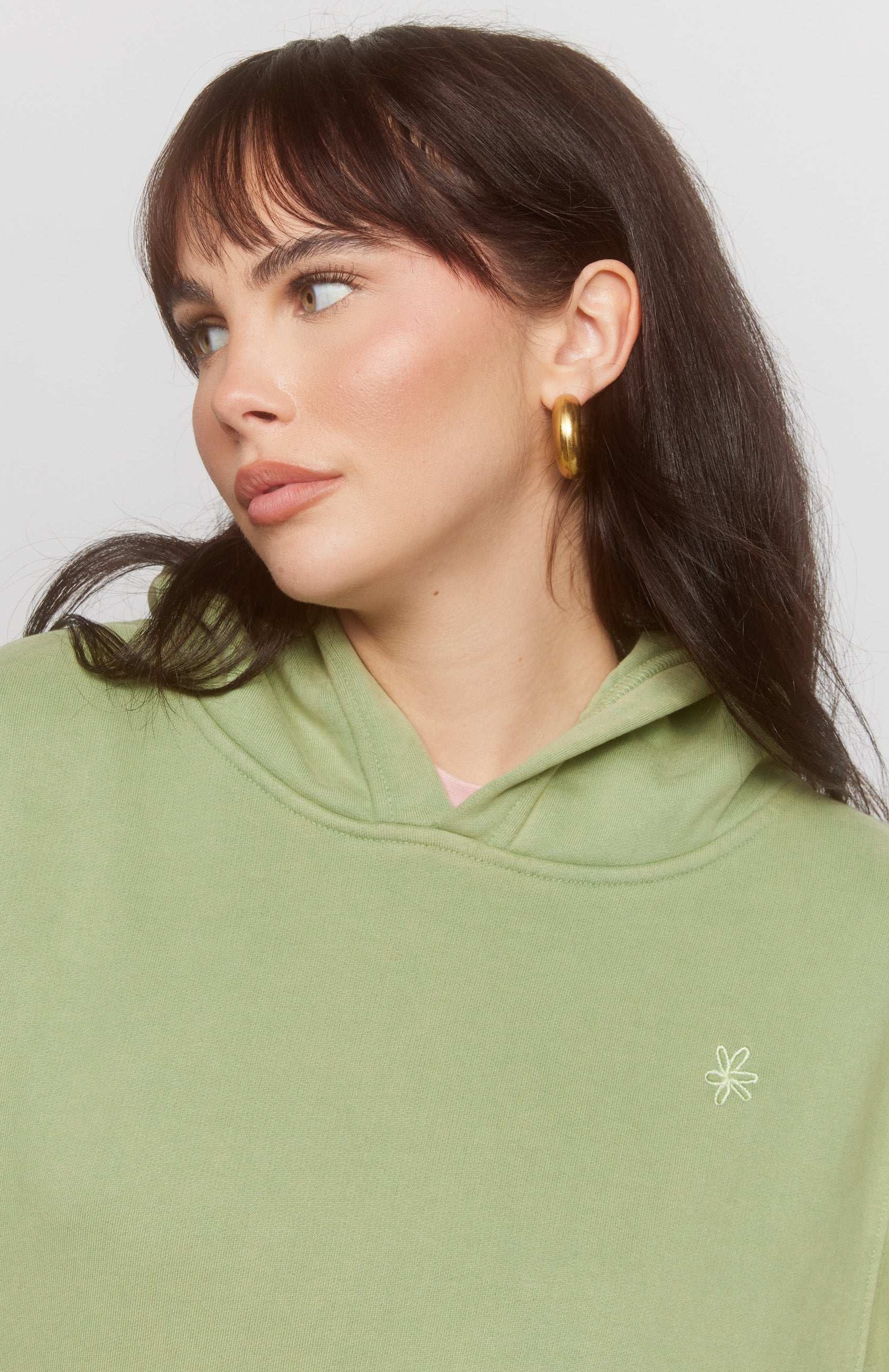 Samii Ryan Olive Hoodie Hooded Sweatshirt by Samii Ryan as seen on celebrities