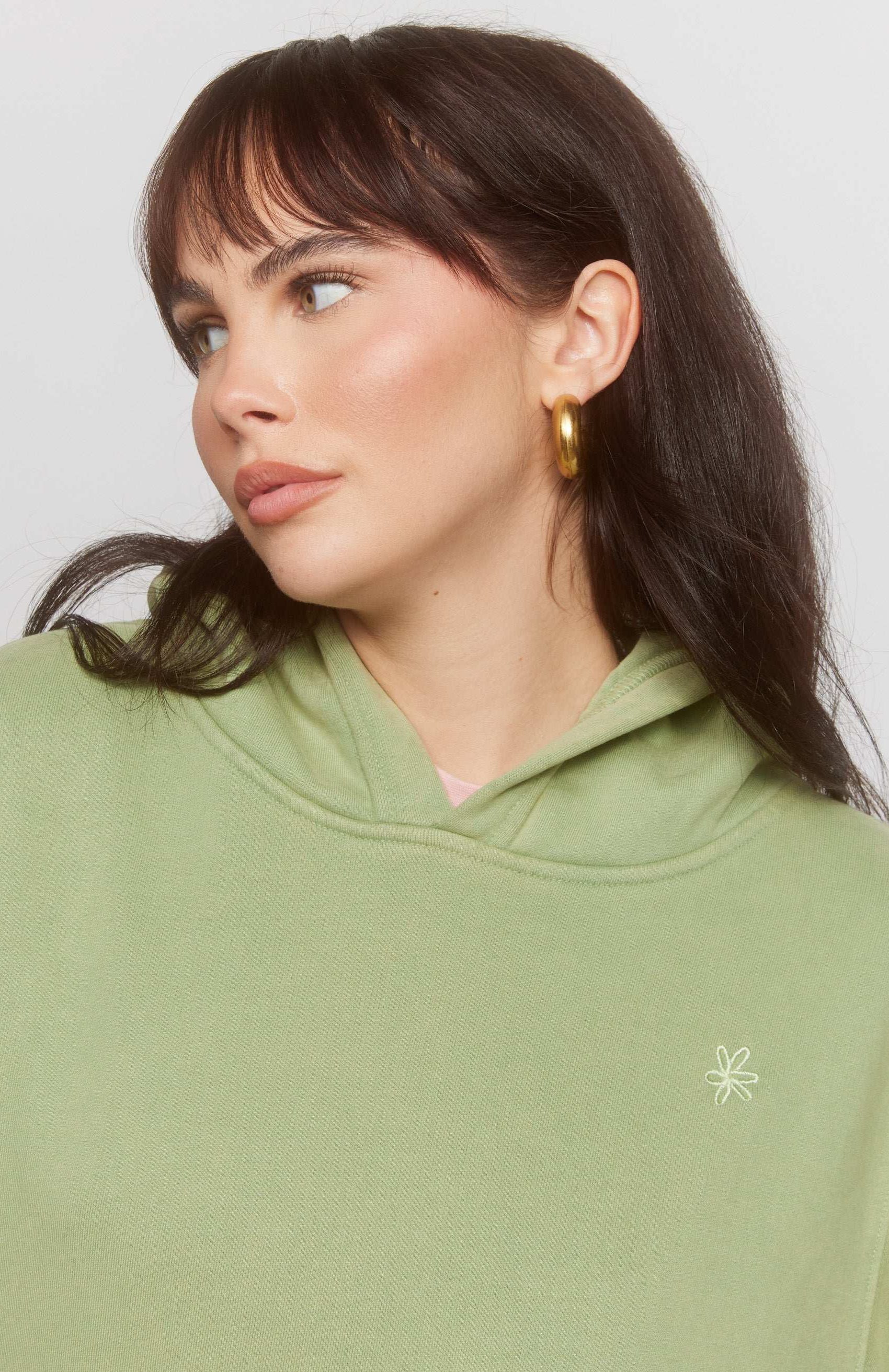 Samii Ryan Olive Hoodie Hooded Sweatshirt by Samii Ryan as seen on celebrities