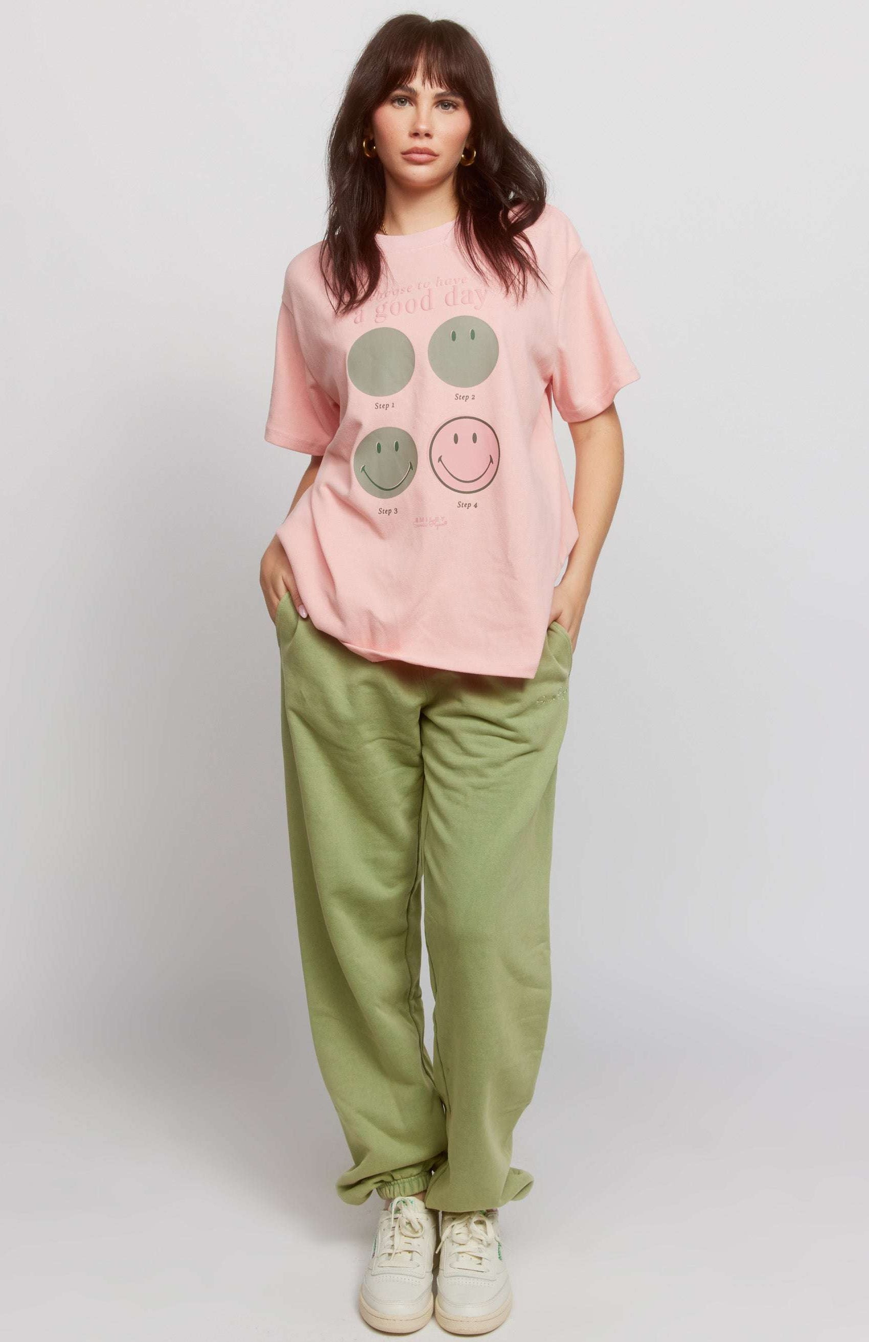 Samii Ryan Smiley® Good Day Oversized Tee T-Shirts by Samii Ryan as seen on celebrities