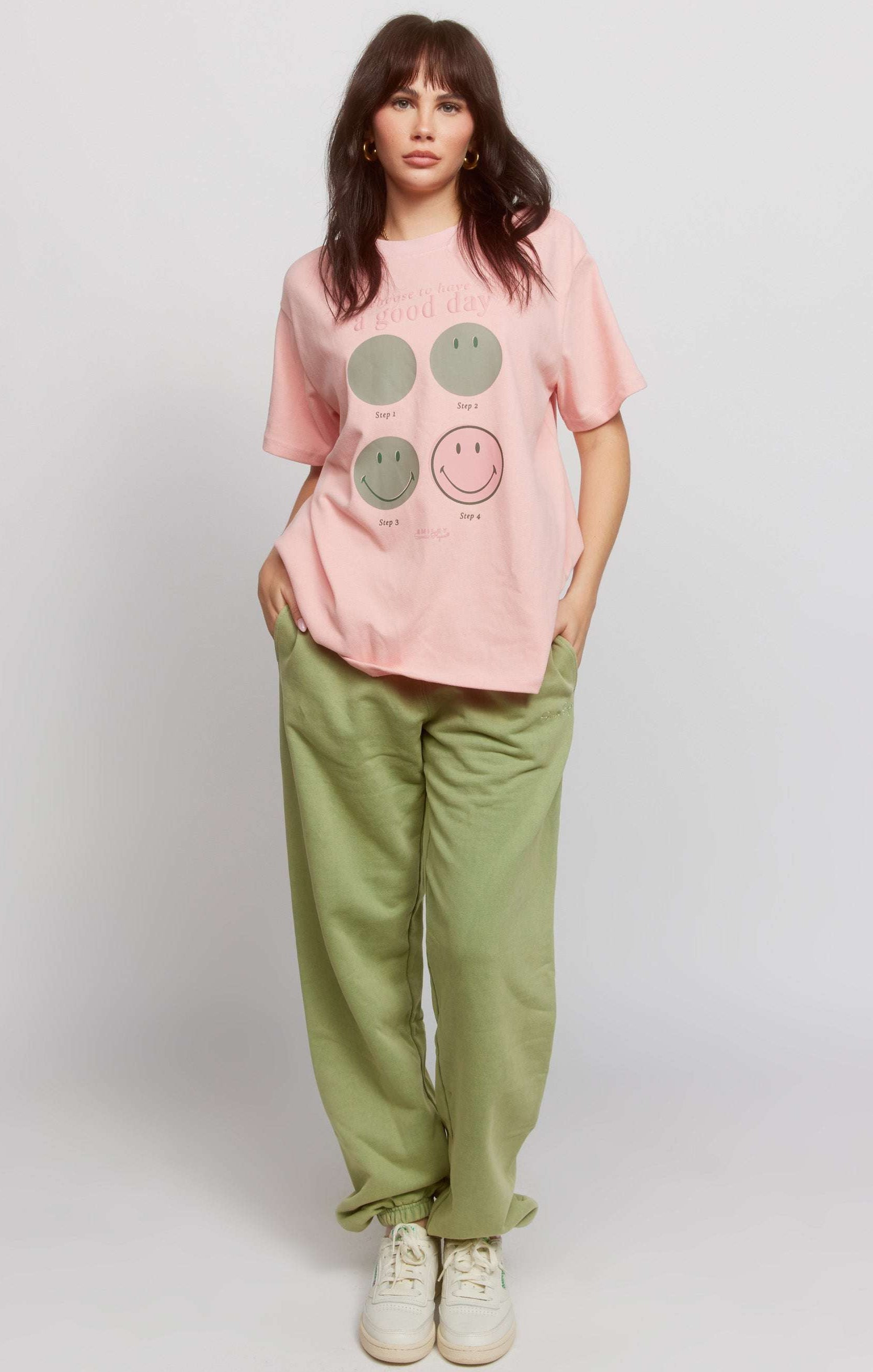 Samii Ryan Smiley® Good Day Oversized Tee T-Shirts by Samii Ryan as seen on celebrities