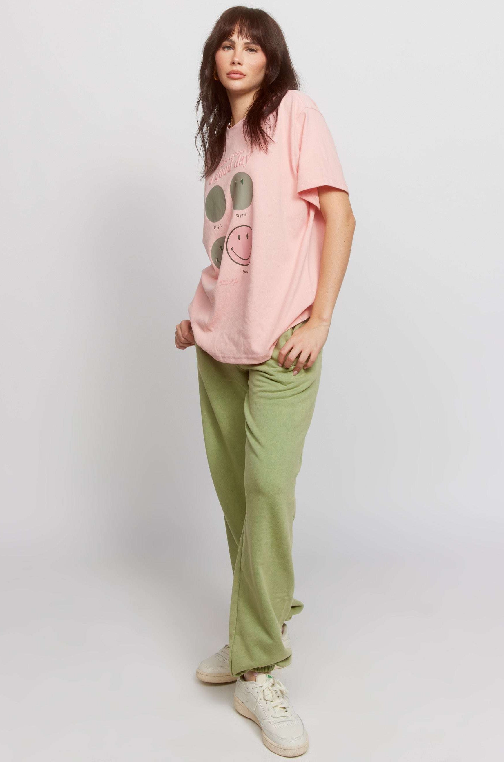 Samii Ryan Smiley® Good Day Oversized Tee T-Shirts by Samii Ryan as seen on celebrities