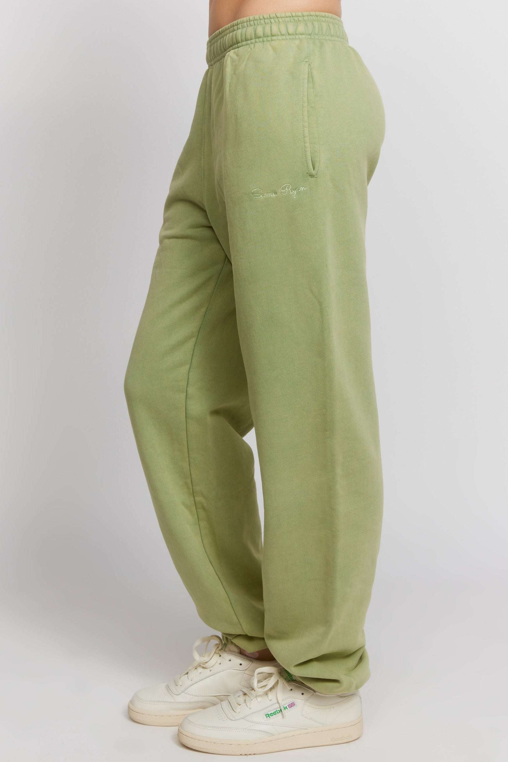 Samii Ryan Olive Sweatpants Jogger Bottoms by Samii Ryan as seen on celebrities