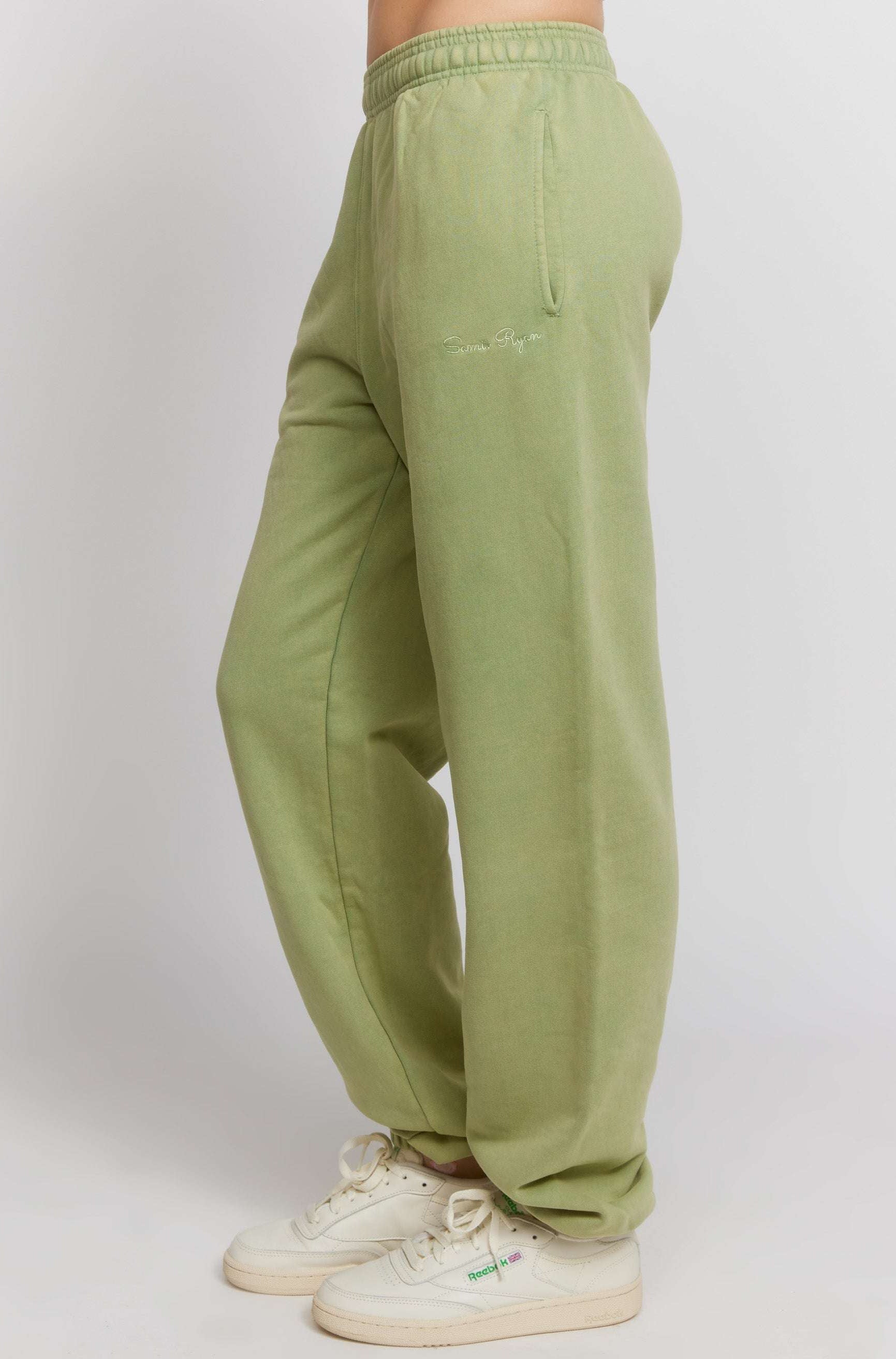 Samii Ryan Olive Sweatpants Jogger Bottoms by Samii Ryan as seen on celebrities