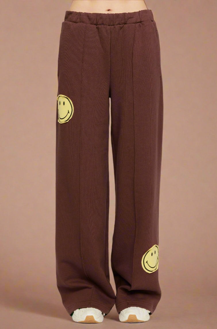 Samii Ryan Smiley® Straight Leg Jogger Pants Jogger Bottoms by Samii Ryan as seen on celebrities