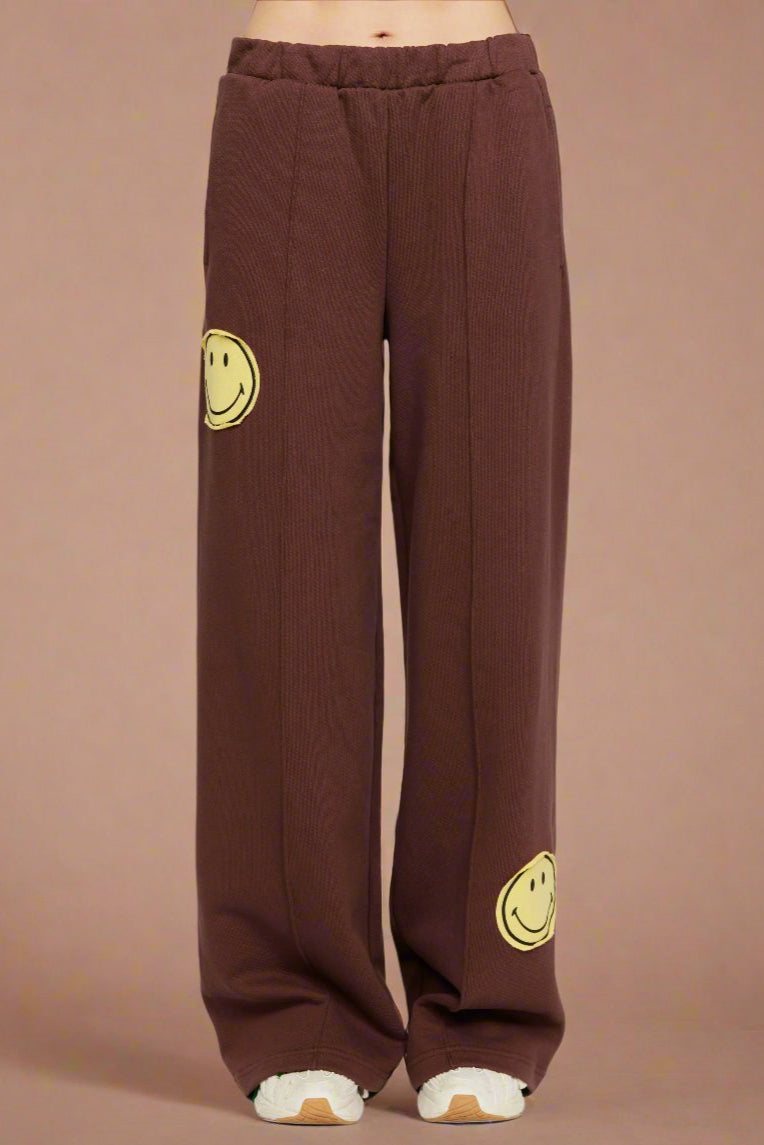 Samii Ryan Smiley® Straight Leg Jogger Pants Jogger Bottoms by Samii Ryan as seen on celebrities