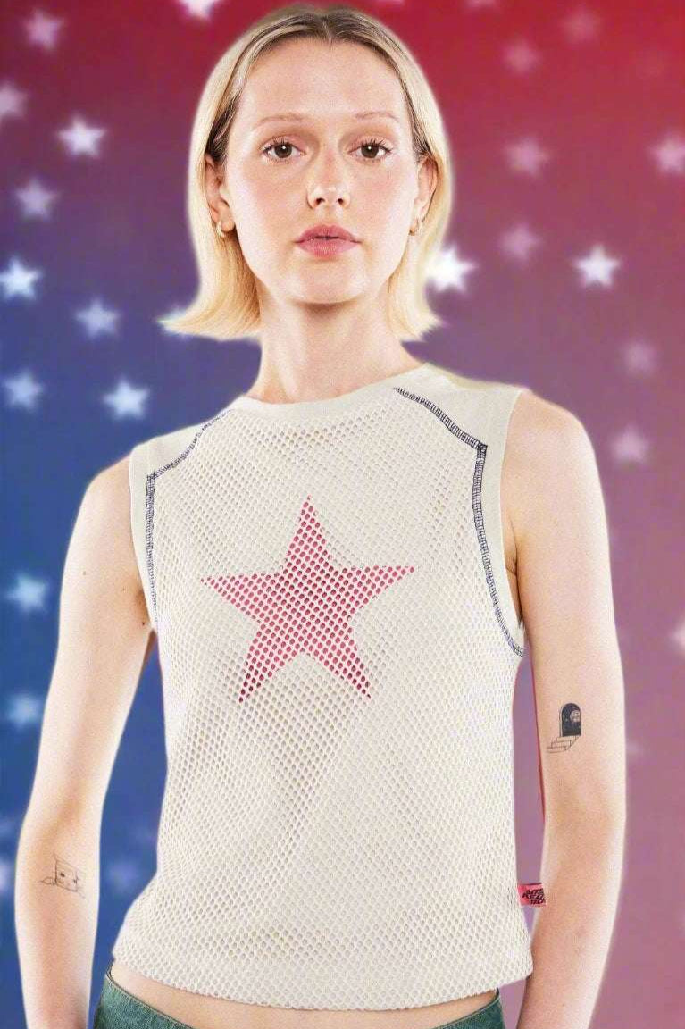 Basic Pleasure Mode Hayley Star Tank Top Tank Top by Basic Pleasure Mode as seen on celebrities