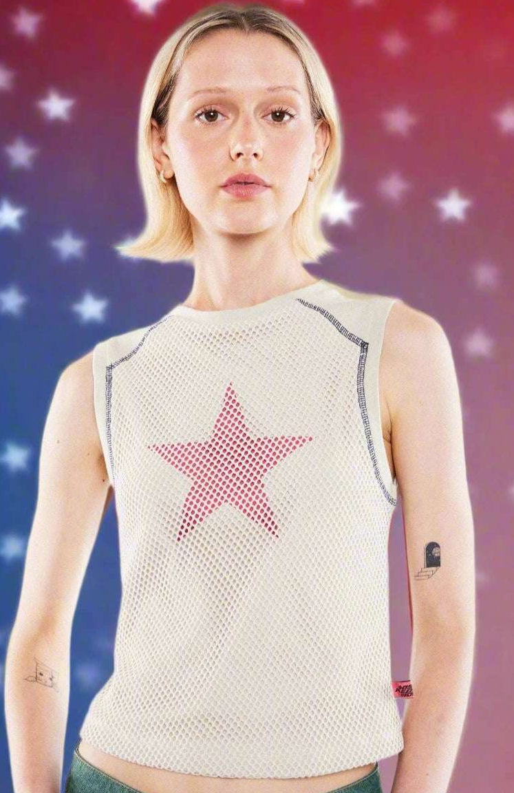 Basic Pleasure Mode Hayley Star Tank Top Tank Top by Basic Pleasure Mode as seen on celebrities