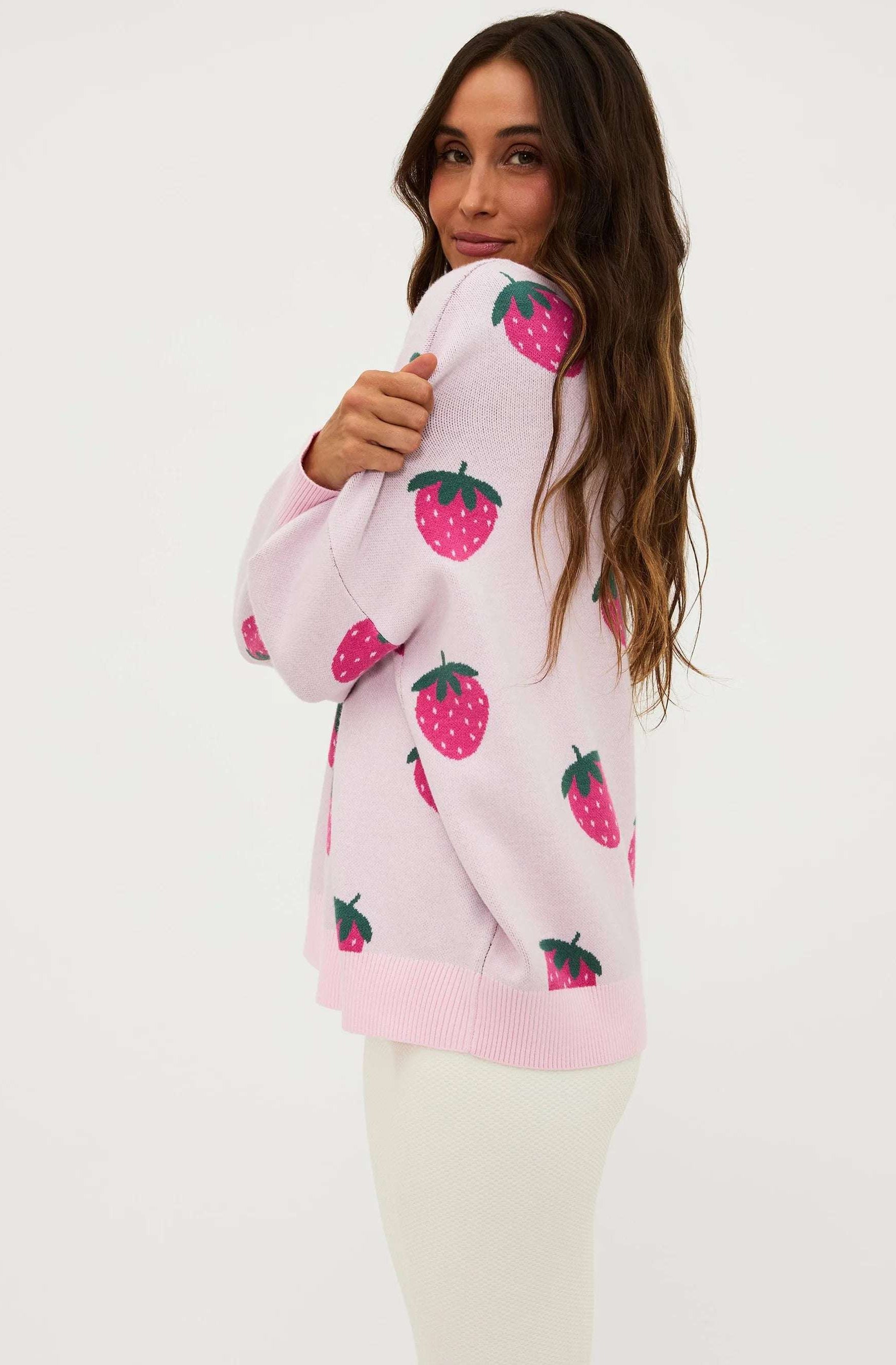 Beach Riot Joey Strawberry Sweatshirt Jumper by Beach Riot as seen on celebrities