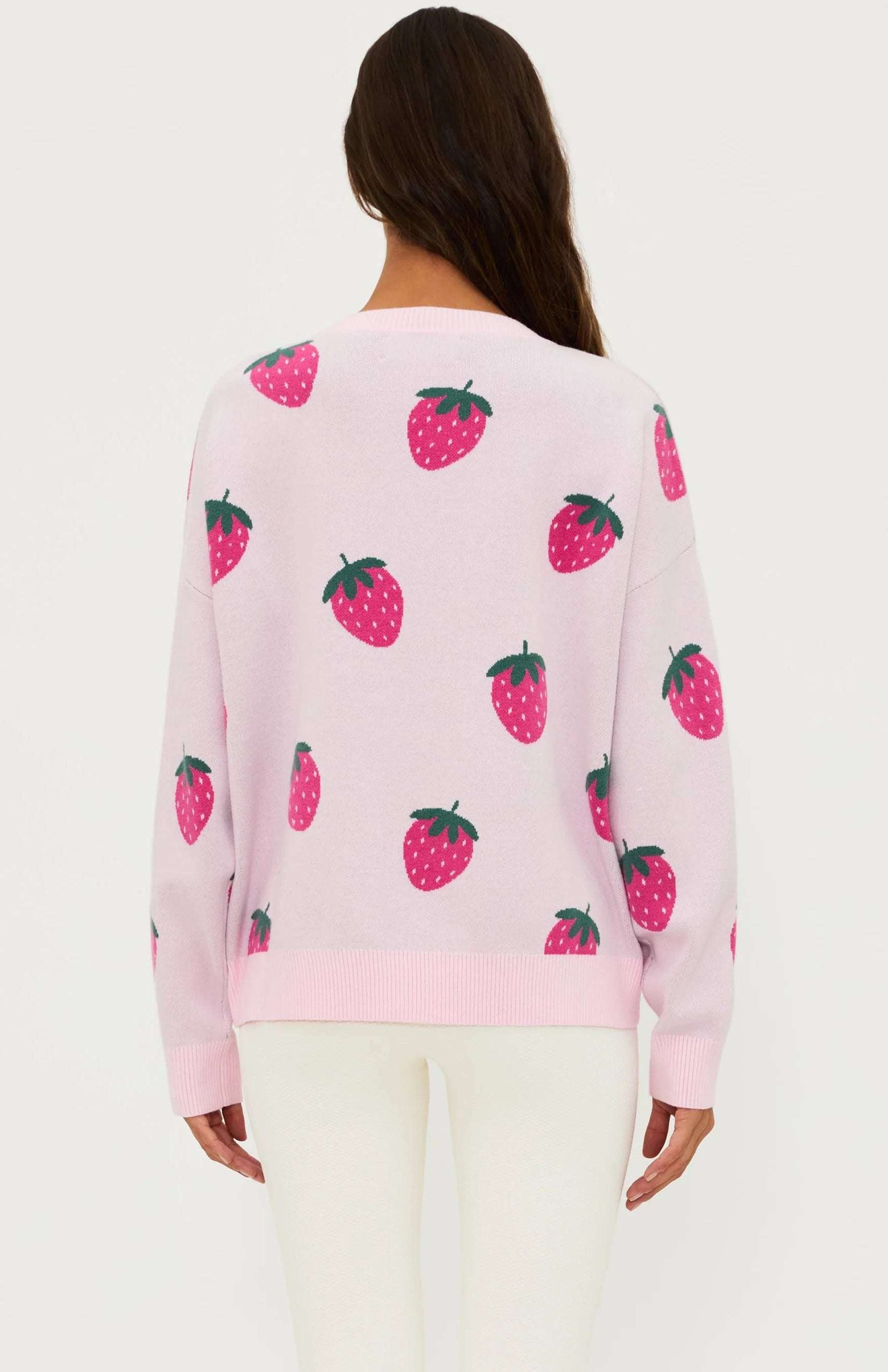 Beach Riot Joey Strawberry Sweatshirt Jumper by Beach Riot as seen on celebrities