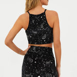 Beach Riot Anna Shooting Stars Gym Bra Top as seen on Malin Andersson Crop Top by Beach Riot as seen on celebrities